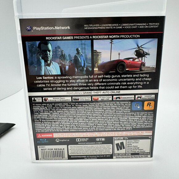 PS3 PlayStation 3 Grand Theft Auto V (5) PS3 Game With Manual - Picture 2 of 5